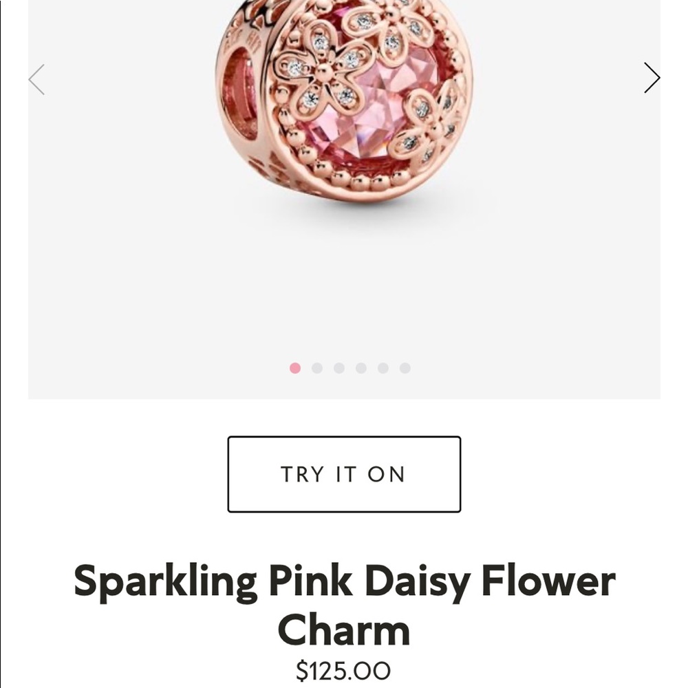 Pink daisy Pandora Charm